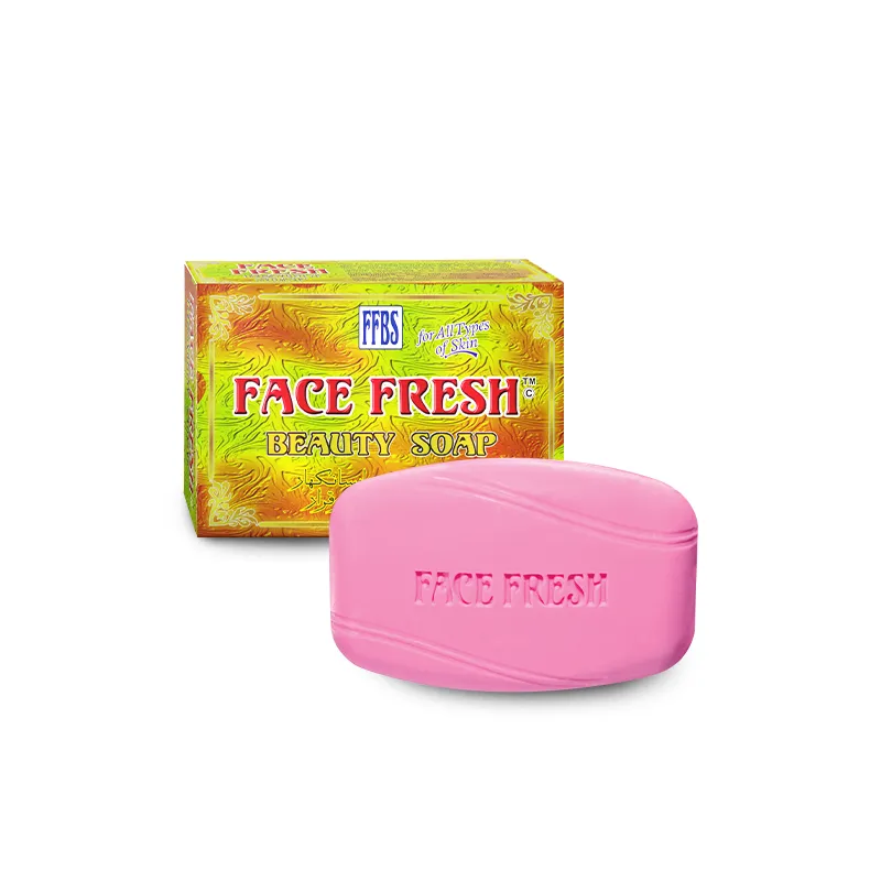 Face Fresh Beauty Soap 100g pink bar and gold box — a beauty white soap for all skin types with deep cleansing and moisturizing formula