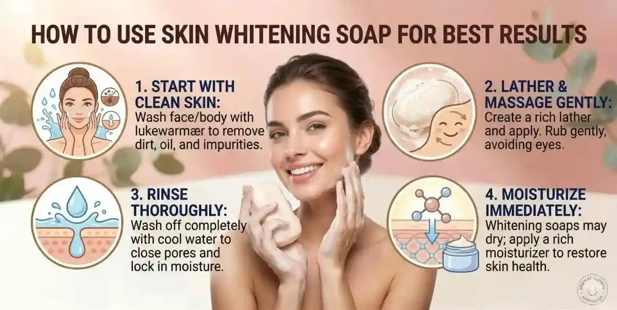 how to use skin whitening soap correctly for daily skincare routine