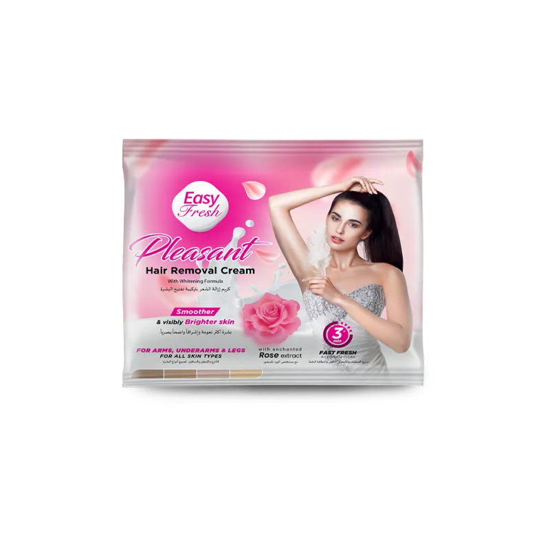 Easy Fresh Pleasant Hair Removal Cream 20g sachet packet — a gentle intimate hair removal cream for sensitive areas like underarms, legs, and bikini line